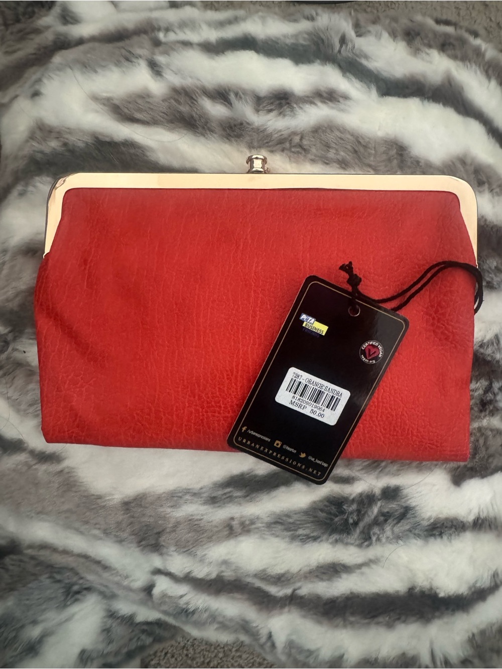 Orange Sandea Clutch Purse - Women's Evening Bag